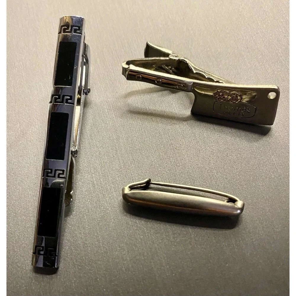 VTG Gold Tone & Silver Tone Cufflinks Tie Clips Tack Pin Lot Men's Accessory